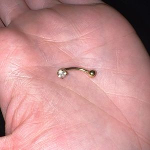 14k Gold With Cubic Zirconia Stone